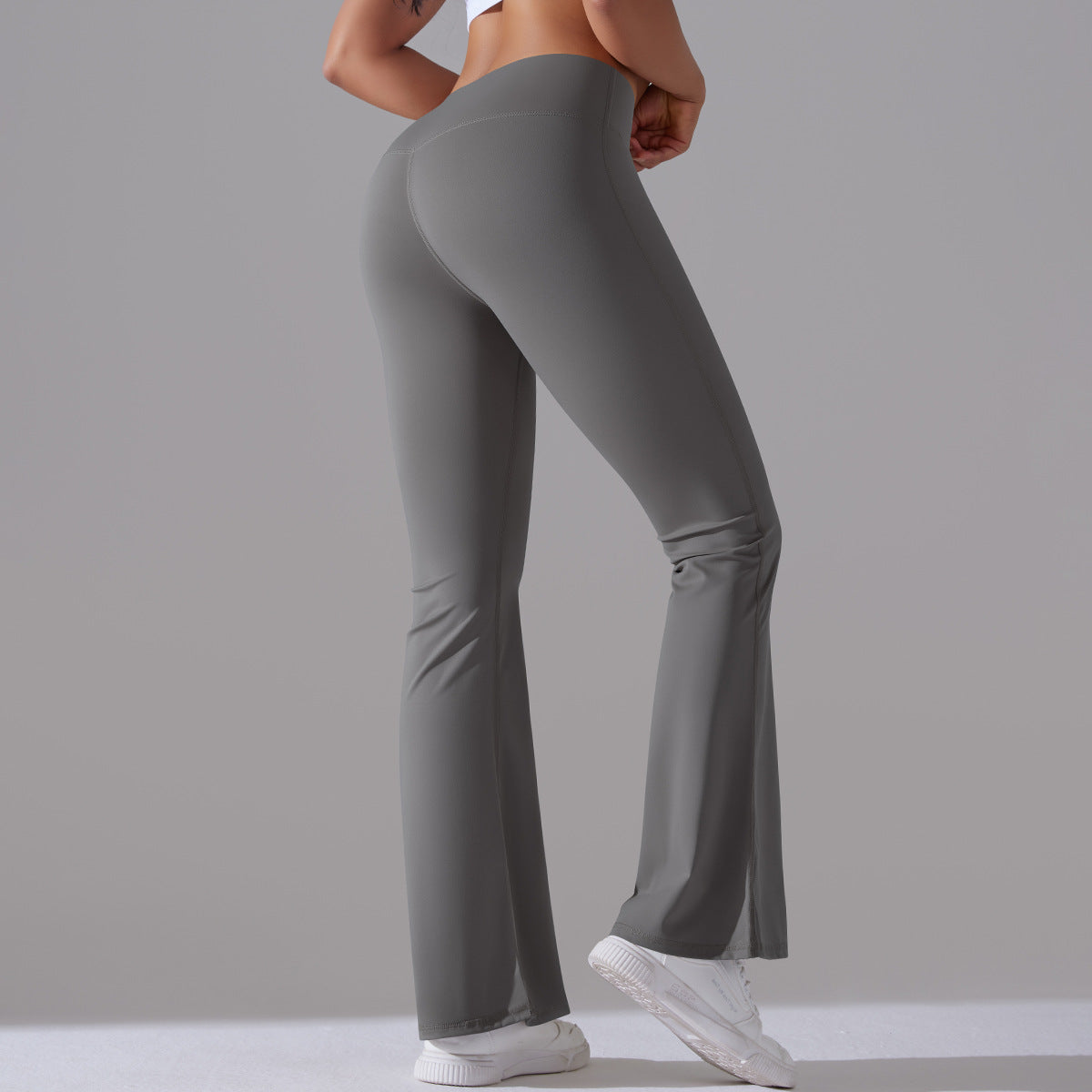 Variant image for Women Flare Leggings Black Nylon | Fitness Chic-13
