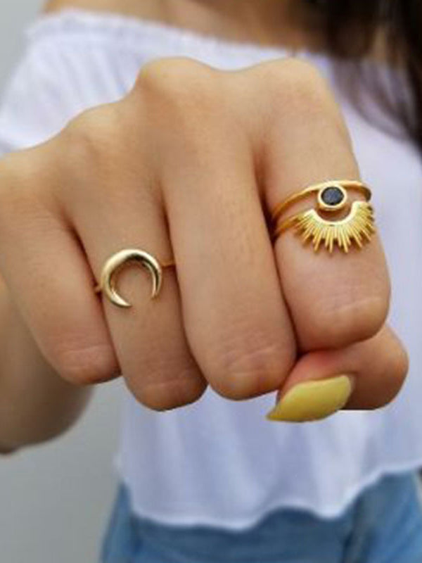Women Ring Gold Rhinestone PU Leather | Daisy-2