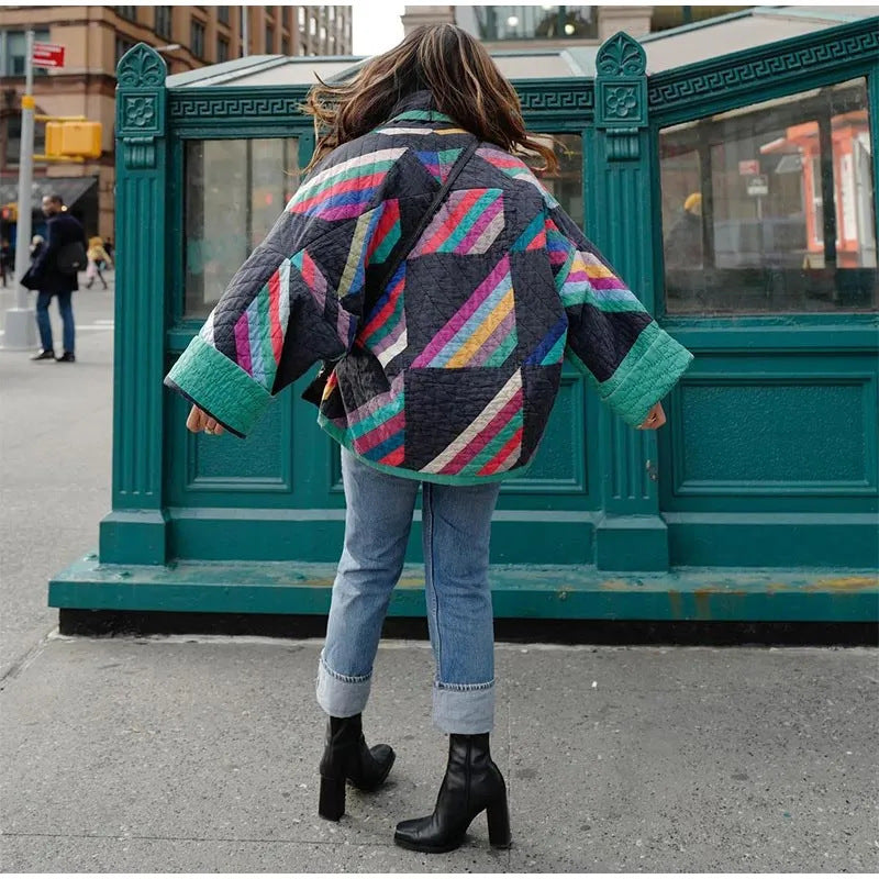 Women Bohemian Patchwork Quilted Jacket | Thelma