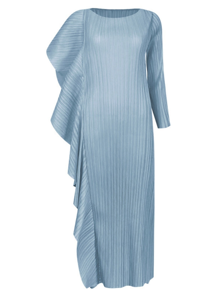 Variant image for Women Midi Dress Blue Polyester | Coleen-3