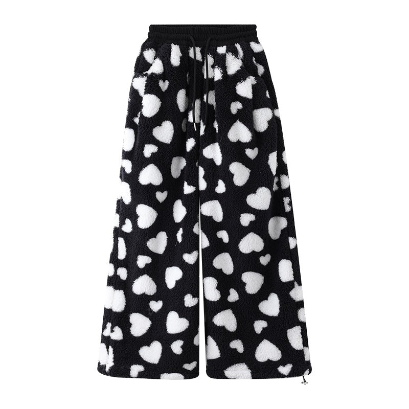Women Jogger Pants Black Lamb's Wool | Casual Comfort-5