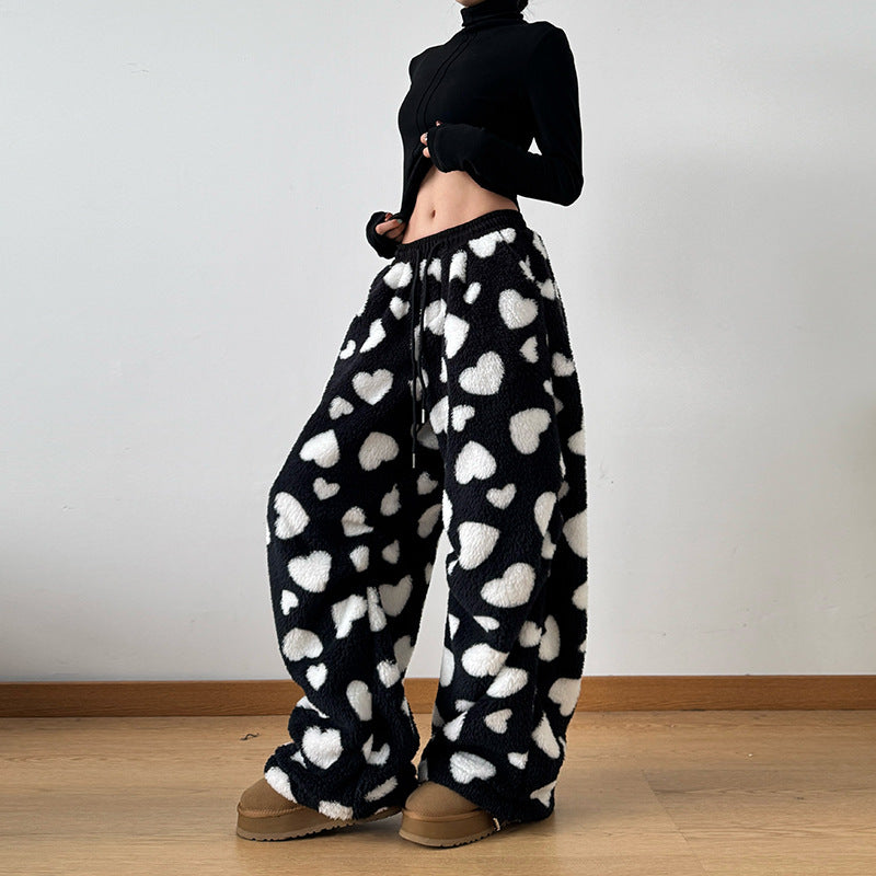 Variant image for Women Jogger Pants Black Lamb's Wool | Casual Comfort-1