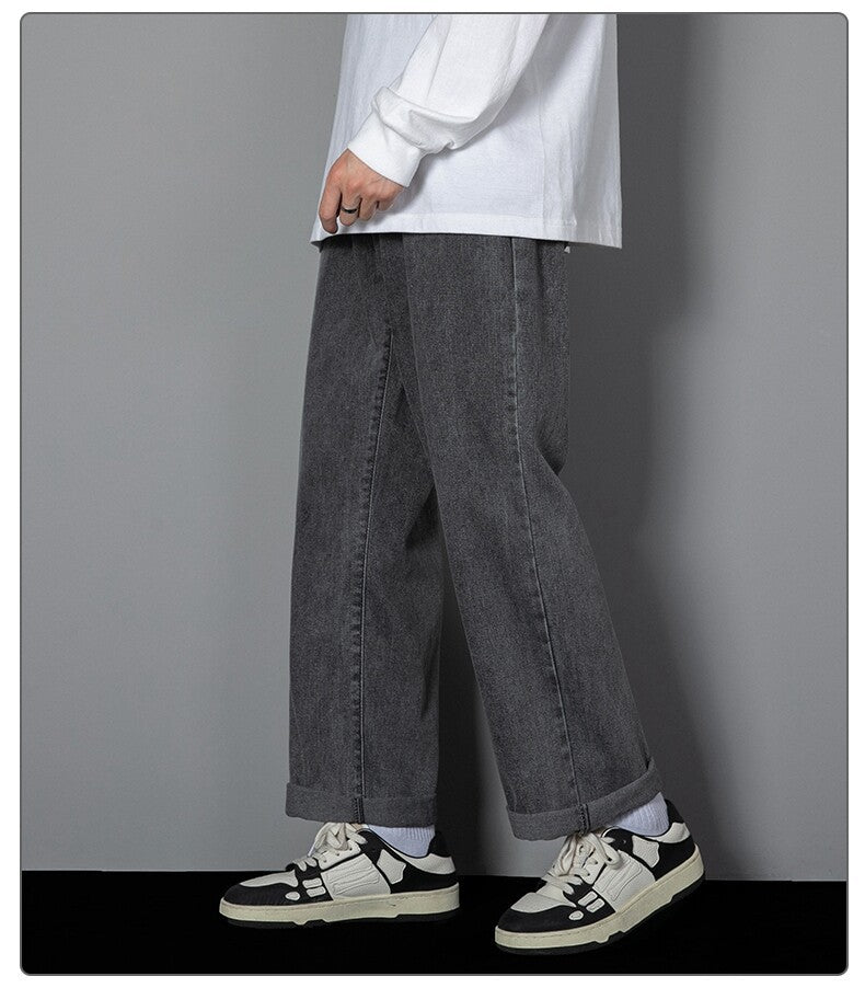 Women Wide Leg Pants Blue Denim | Classic Style-3