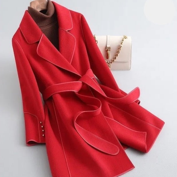 Women Elegant Belted Trench Coat | Kristina