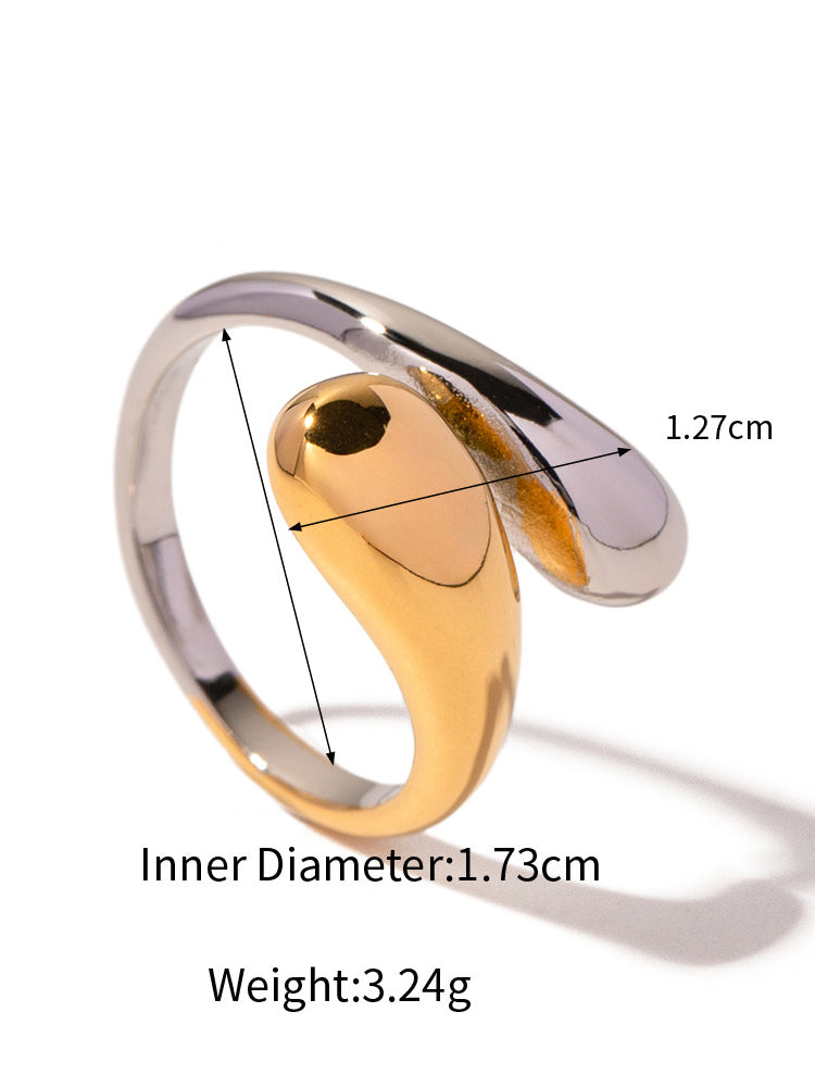 Women Ring Gold-Silver Zinc Alloy | Jessica-3