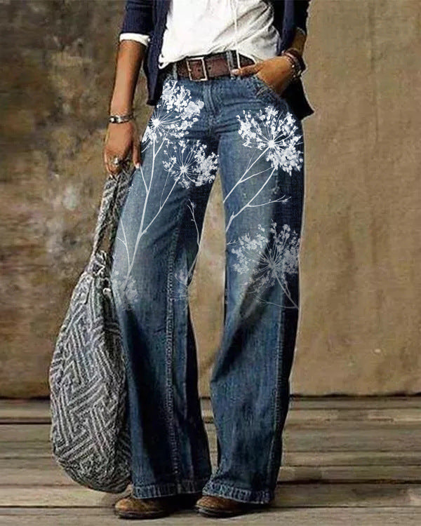 Variant image for Women Bootcut Jeans Blue Polyester | Artistic Flair-57