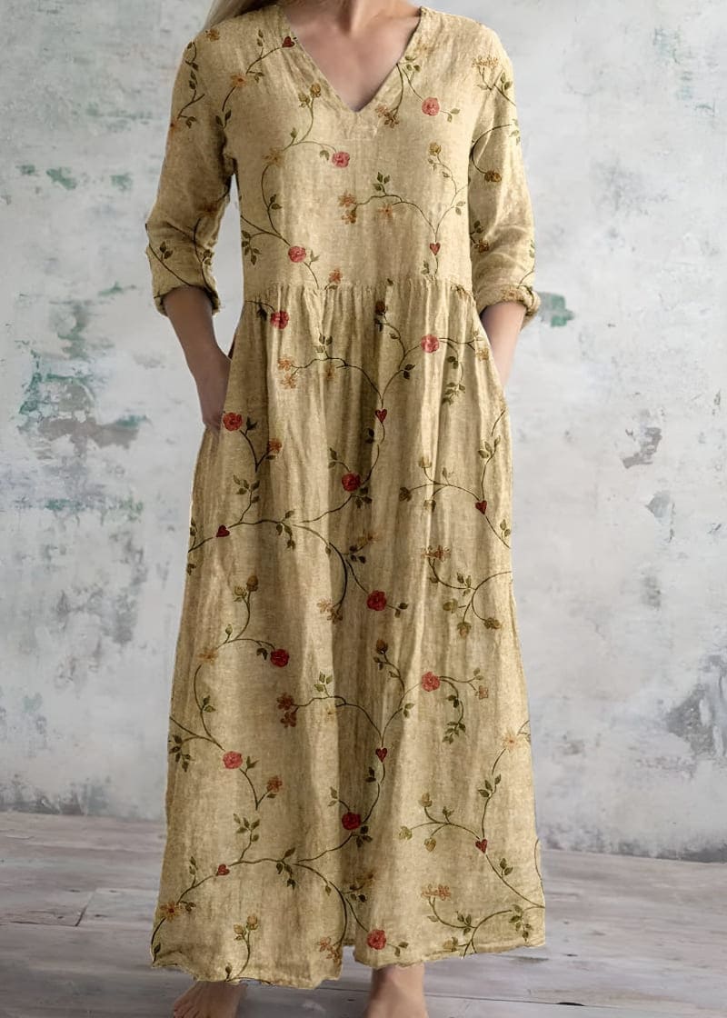 Variant image for Women Maxi Dress Floral Print Polyester | Tiana-25