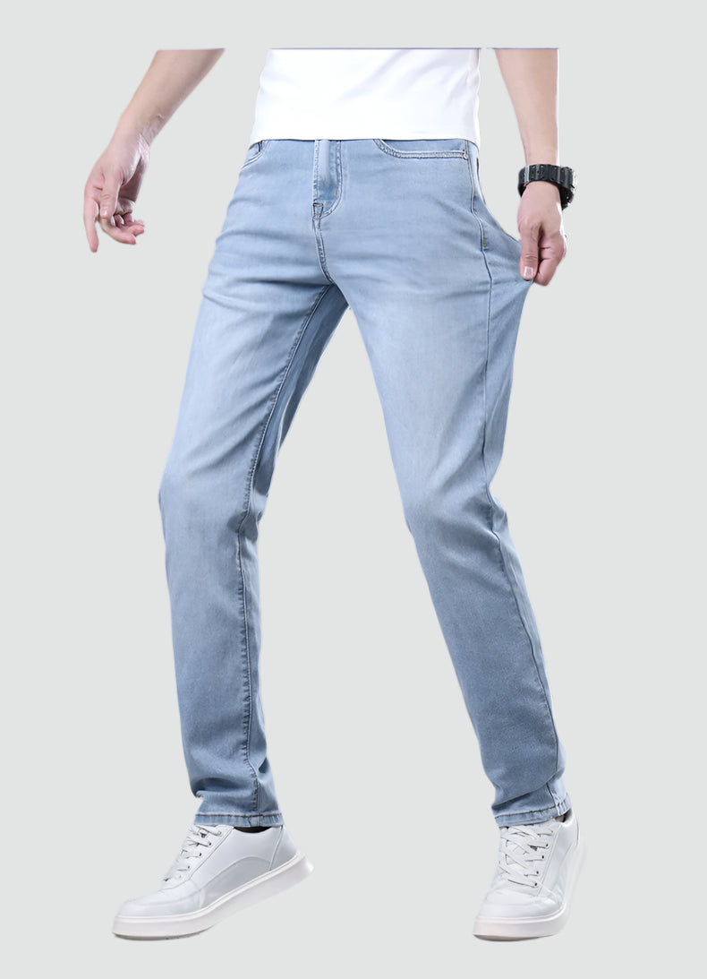 Men's Jeans Blue Ice Silk | Charles-2
