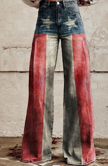 Women Wide Leg Pants Geometric Print Polyester | Urban Chic-3