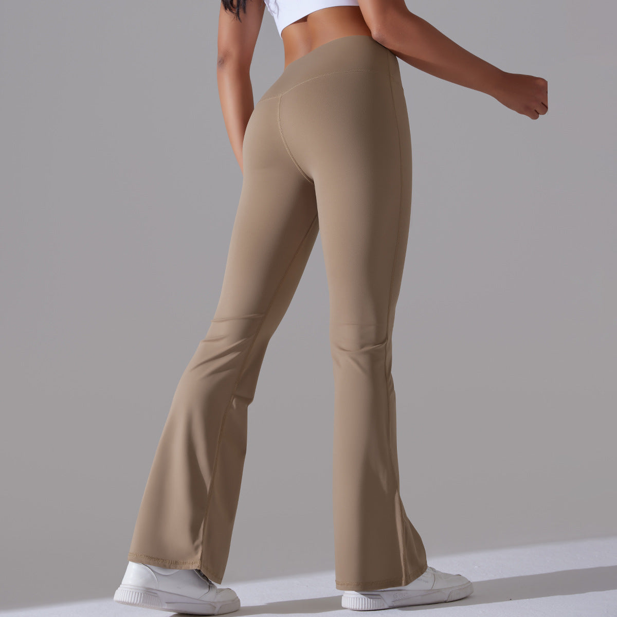 Variant image for Women Flare Leggings Black Nylon | Fitness Chic-9