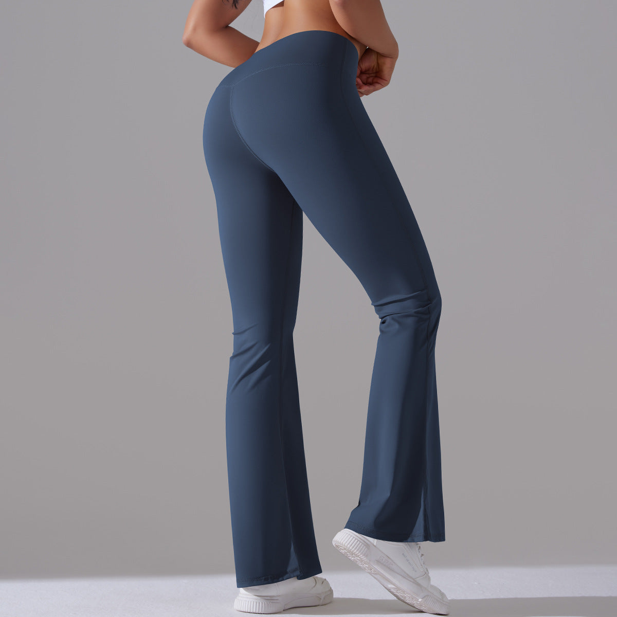 Variant image for Women Flare Leggings Black Nylon | Fitness Chic-5