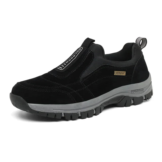 Men Walking Shoe Black Mesh Orthopaedic | Comfort Step-3
