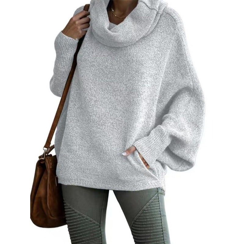 Women Oversized Knit Batwing Sweater | Aliona