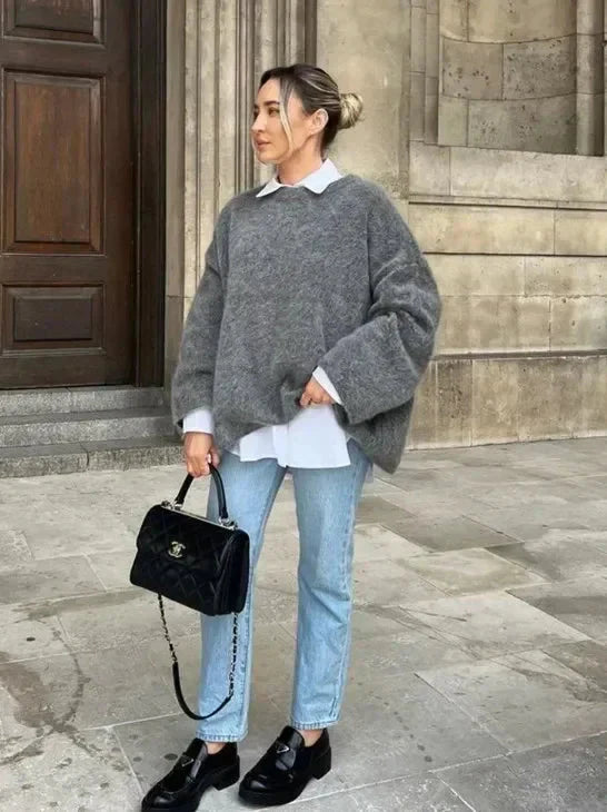 Women Oversized Warm Knit Sweater | Arabelle