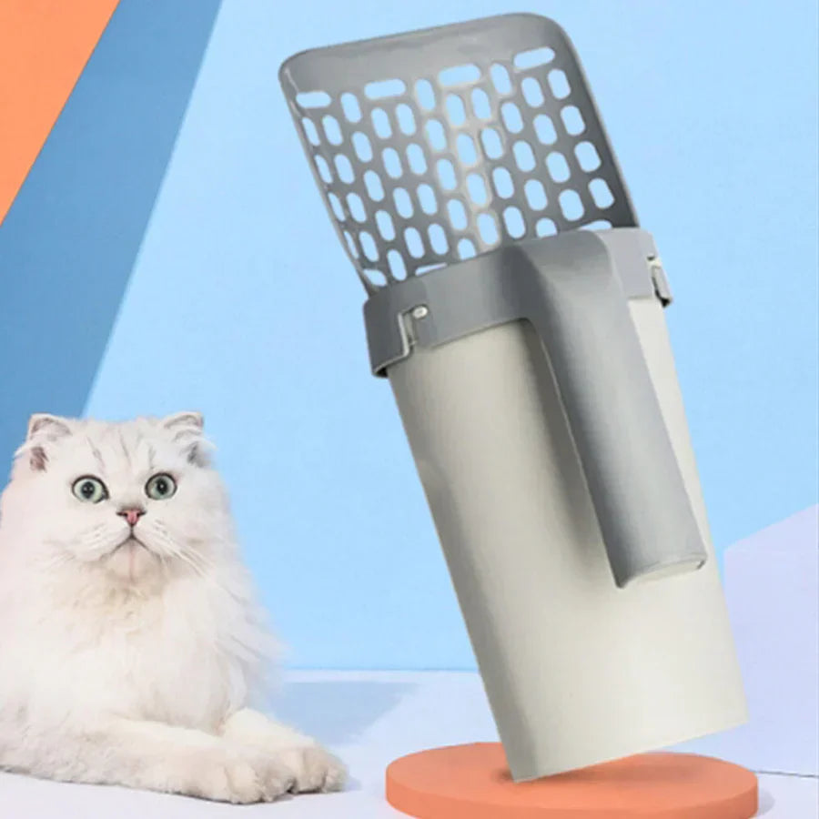 Cat Litter Box With Scoop Plastic | Essential Tool for Easy Cleaning-2