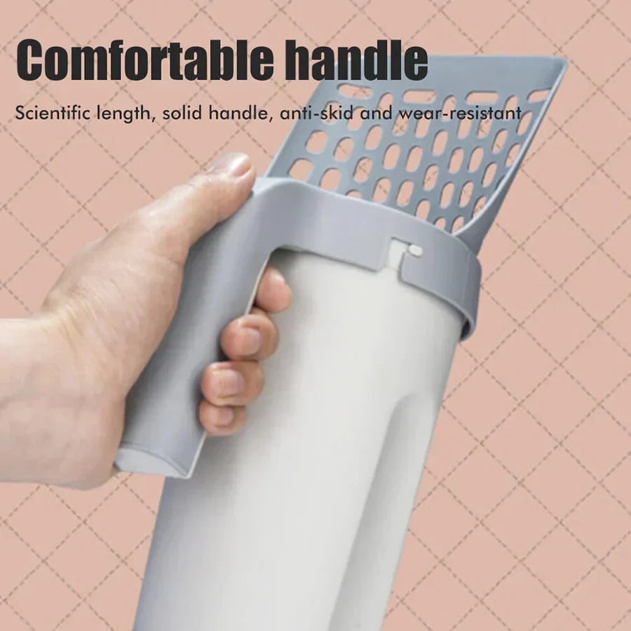 Cat Litter Box With Scoop Plastic | Essential Tool for Easy Cleaning-4