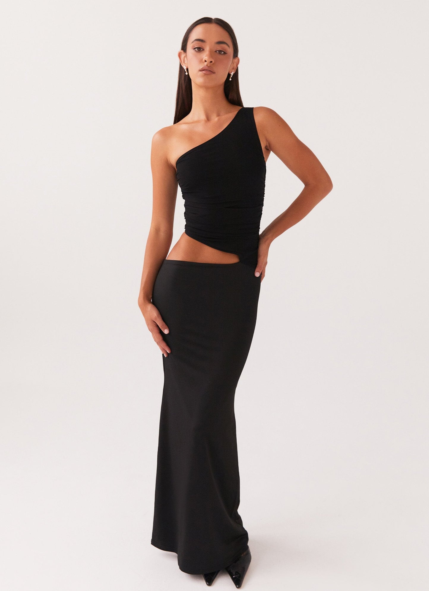 Variant image for Women Maxi Dress Black Polyester | Lovella-6