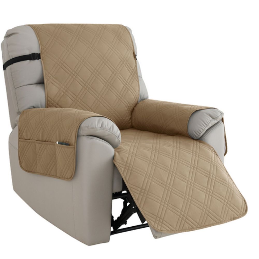 Variant image for Unisex Recliner Chair Slipcover Grey Microfiber | Comfort Plus-5