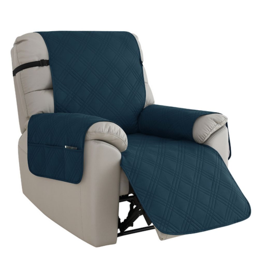 Variant image for Unisex Recliner Chair Slipcover Grey Microfiber | Comfort Plus-8