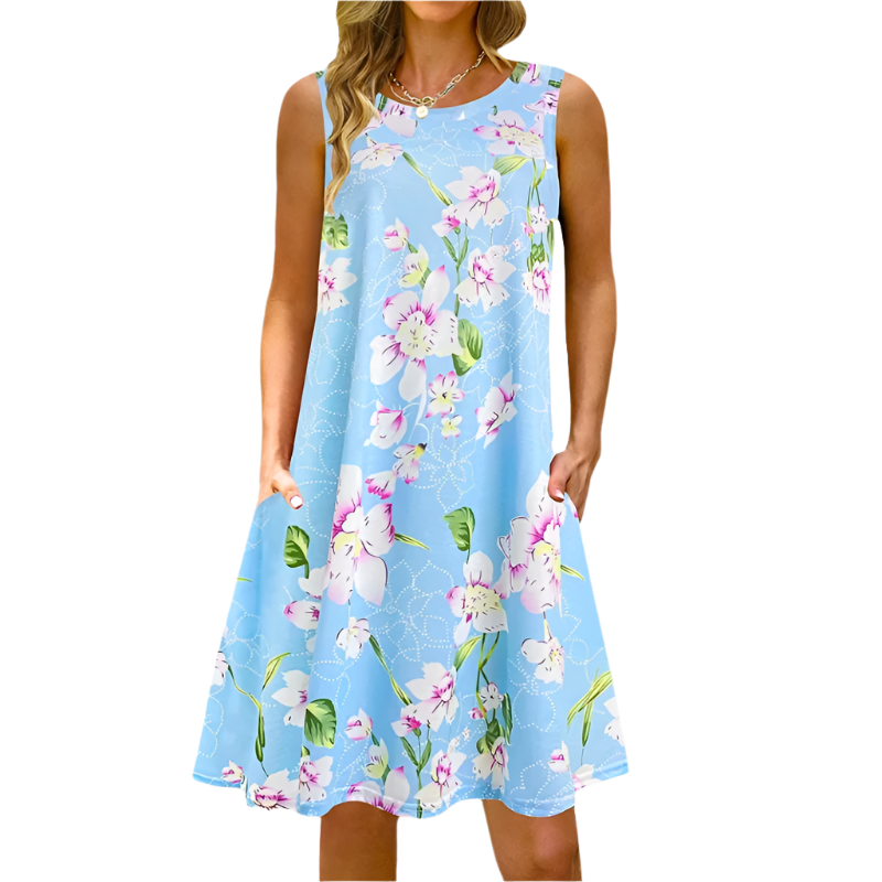 Women Elegant Tie-Dye Swing Dress | Evora