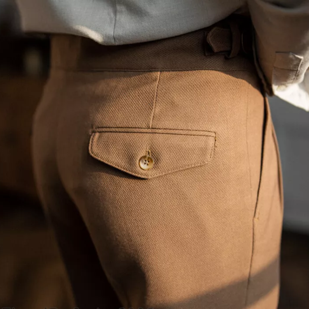 Women Trousers Black Midweight Fabric | Elegant Style-4