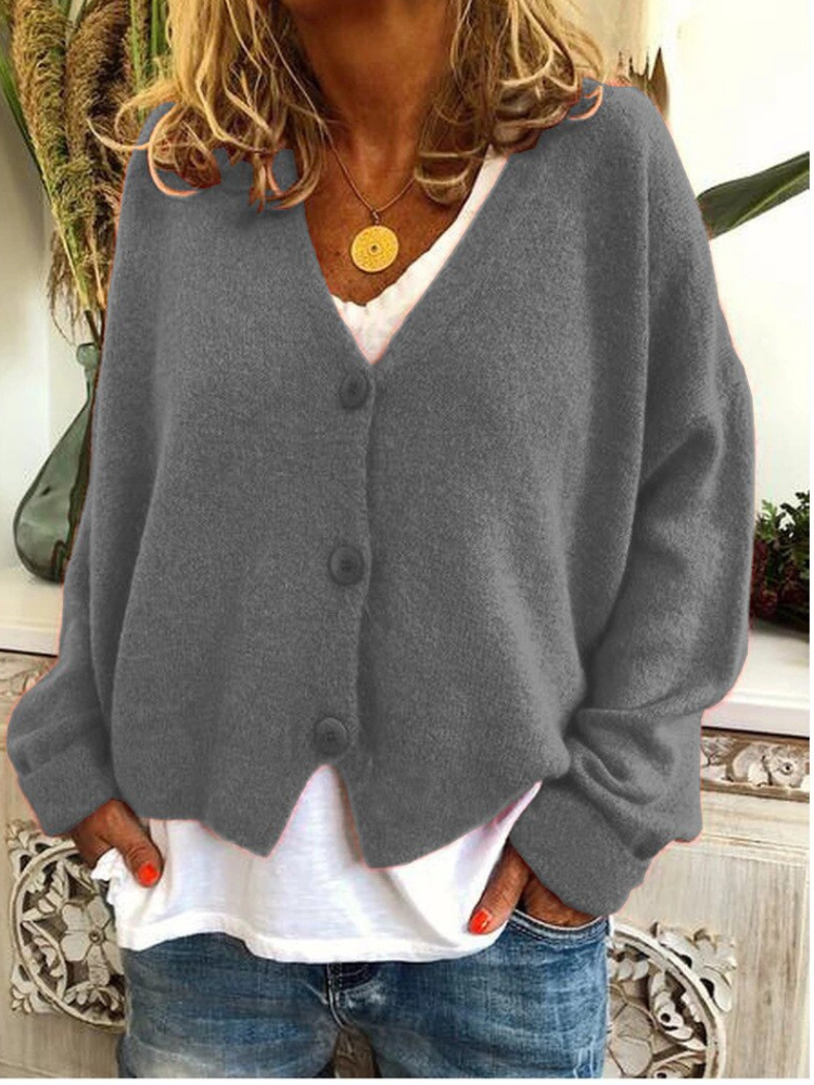 Women Cropped Button Knit Cardigan | Belline