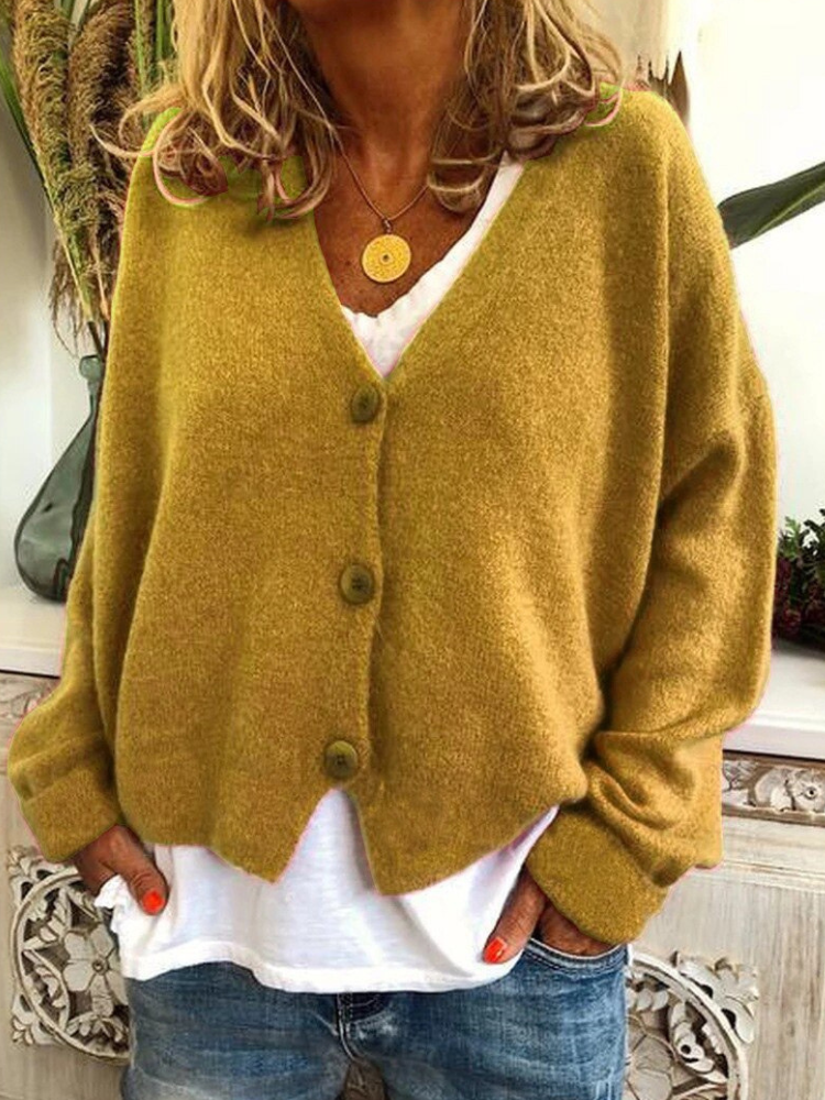 Women Cropped Button Knit Cardigan | Belline
