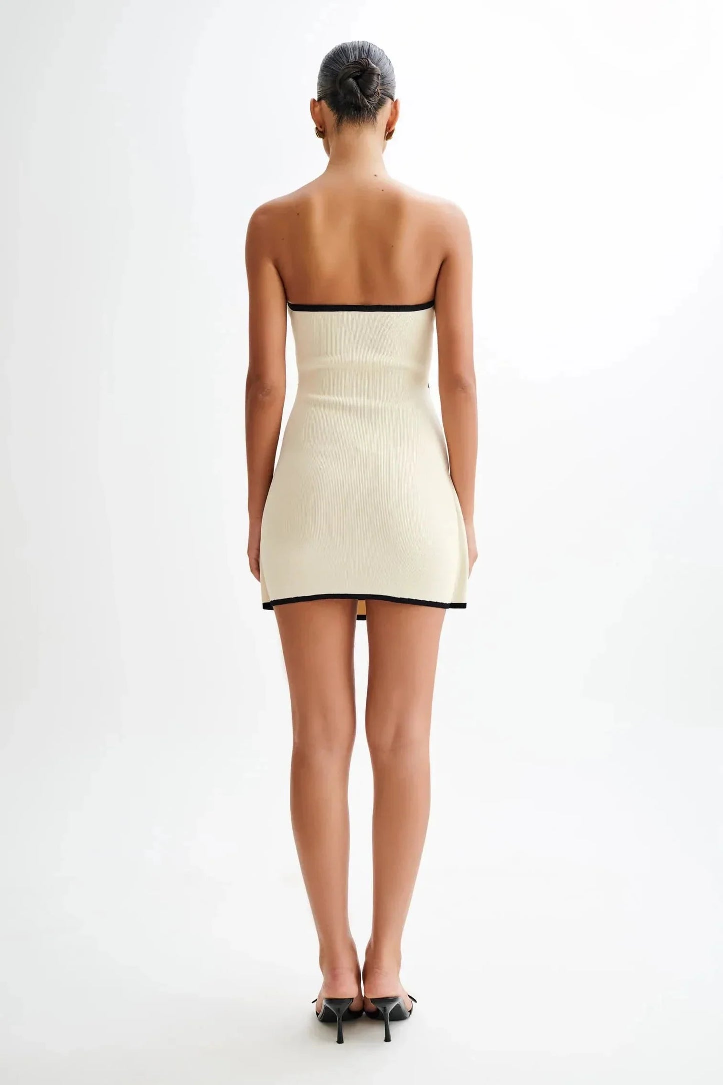 Women Strapless Mini Dress with Tie Accent | Kiara