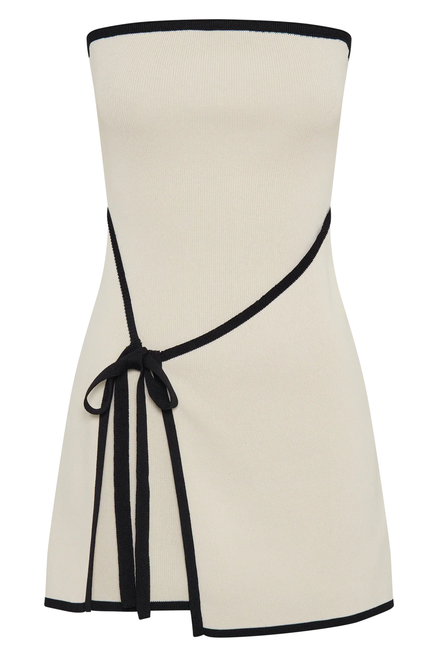 Women Strapless Mini Dress with Tie Accent | Kiara