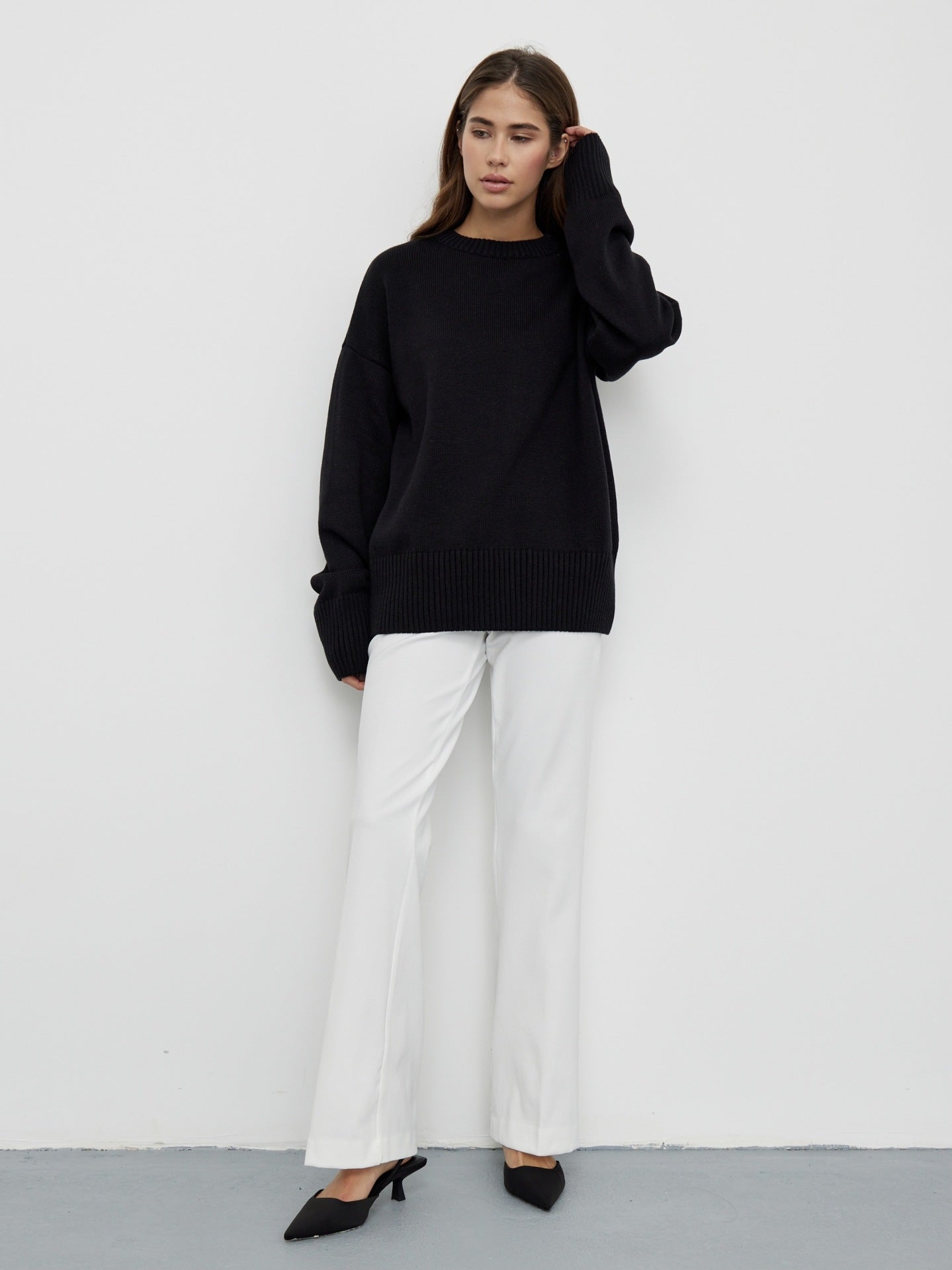 Women Minimalist Knit Sweater | Hanelle