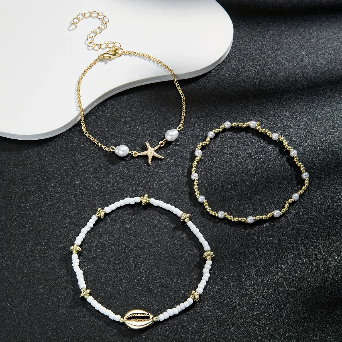 Women Layered Anklet Set | Nerissa