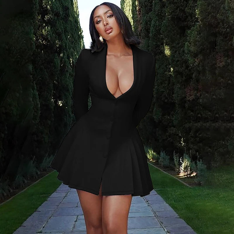 Women Structured Blazer Dress | Estelle