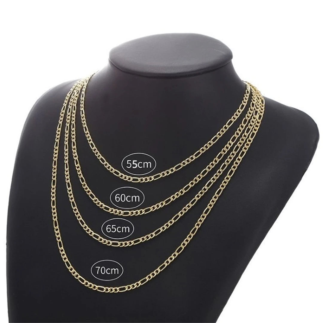 Men Figaro Chain Necklace Silver Stainless Steel | Urban Style-3