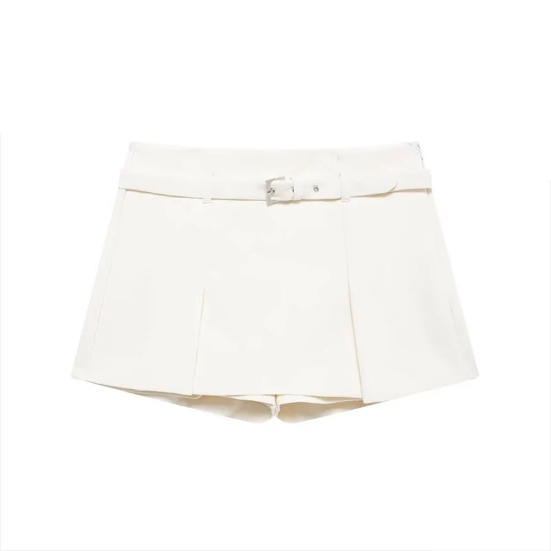 Women High-Waisted Pleated Skort | Dolores