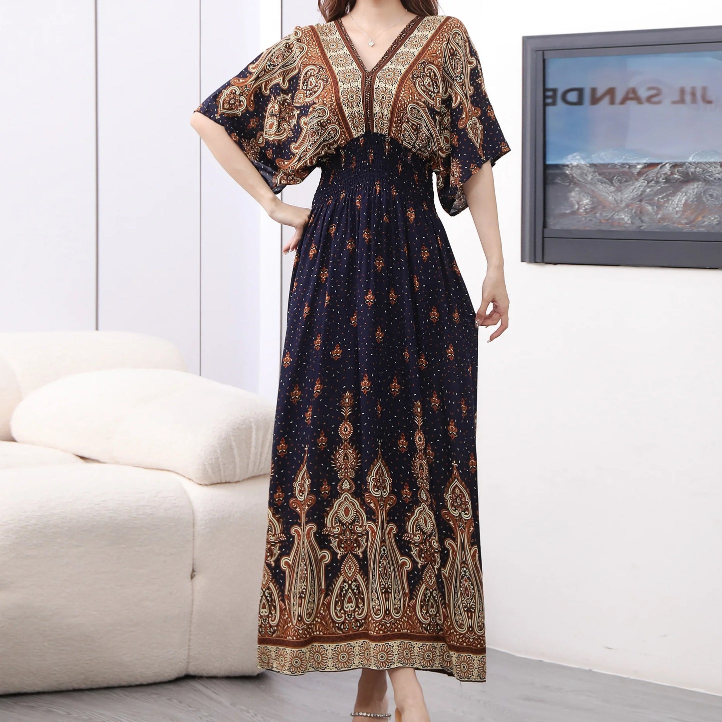 Women Embroidered Maxi Dress | Isel