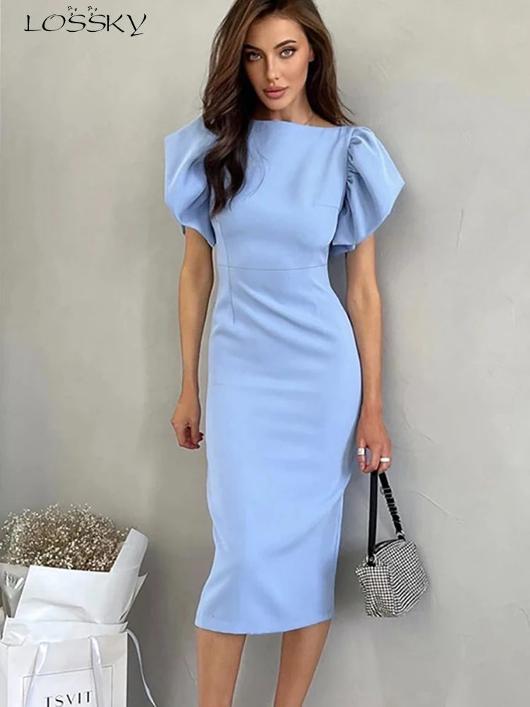 Women Elegant Midi Dress | Jimena