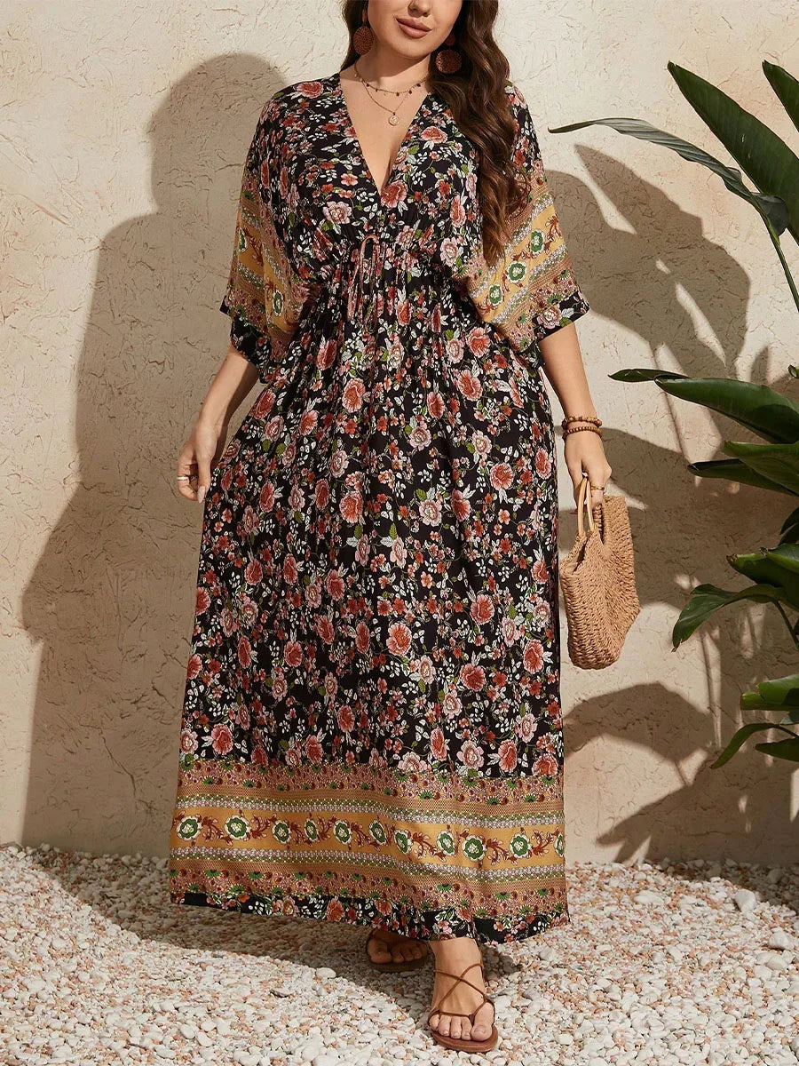 Women Boho Floral Maxi Dress | Samantha