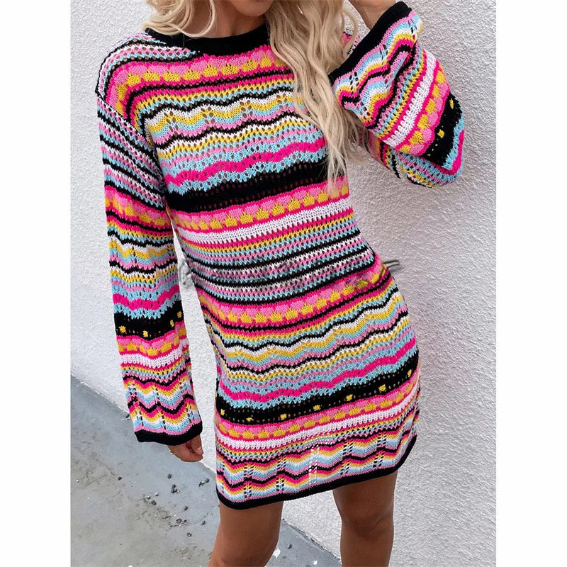 Boho Knit Sweater Dress | Nerisse