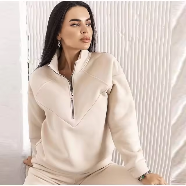 Women Quarter-Zip Tracksuit Set | Lirienne