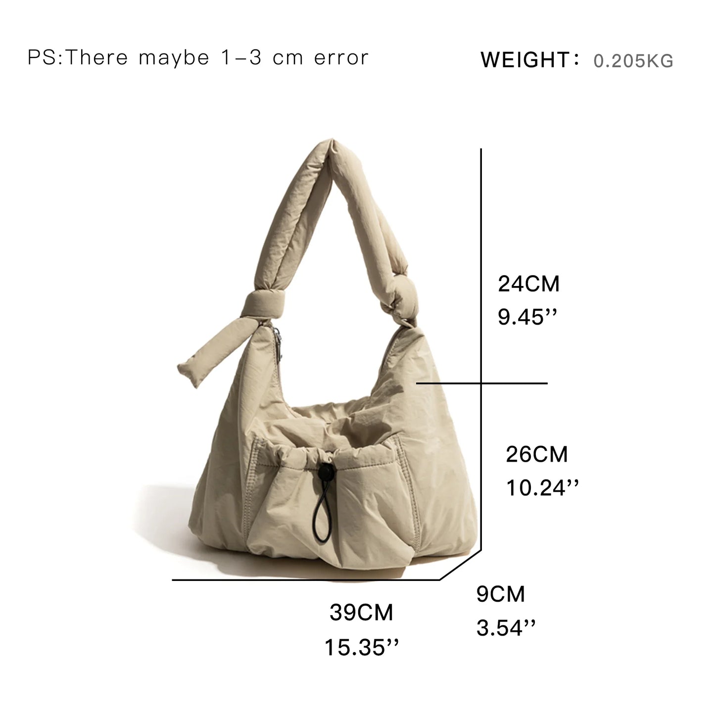 Women Nylon Puffy Shoulder Bag | Bianca
