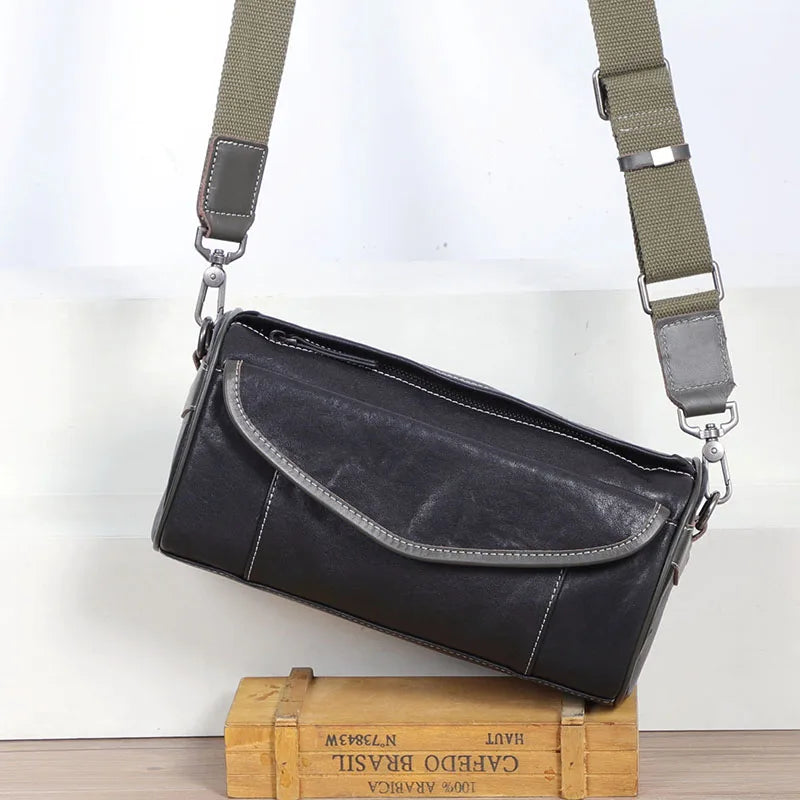 Men Vintage Leather Shoulder Bag | Elias