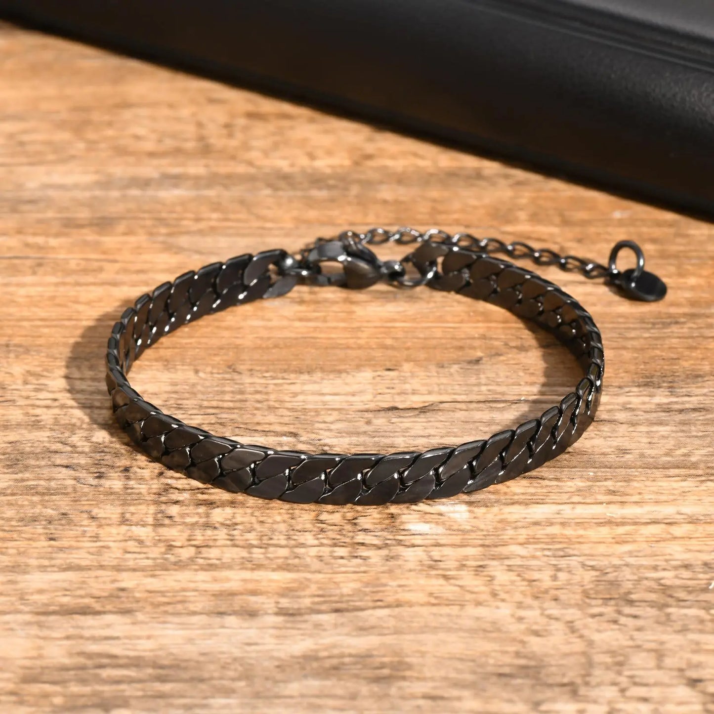 Men's Bracelet Adjustable Stainless Steel Cuban Chain | Classic Style-5