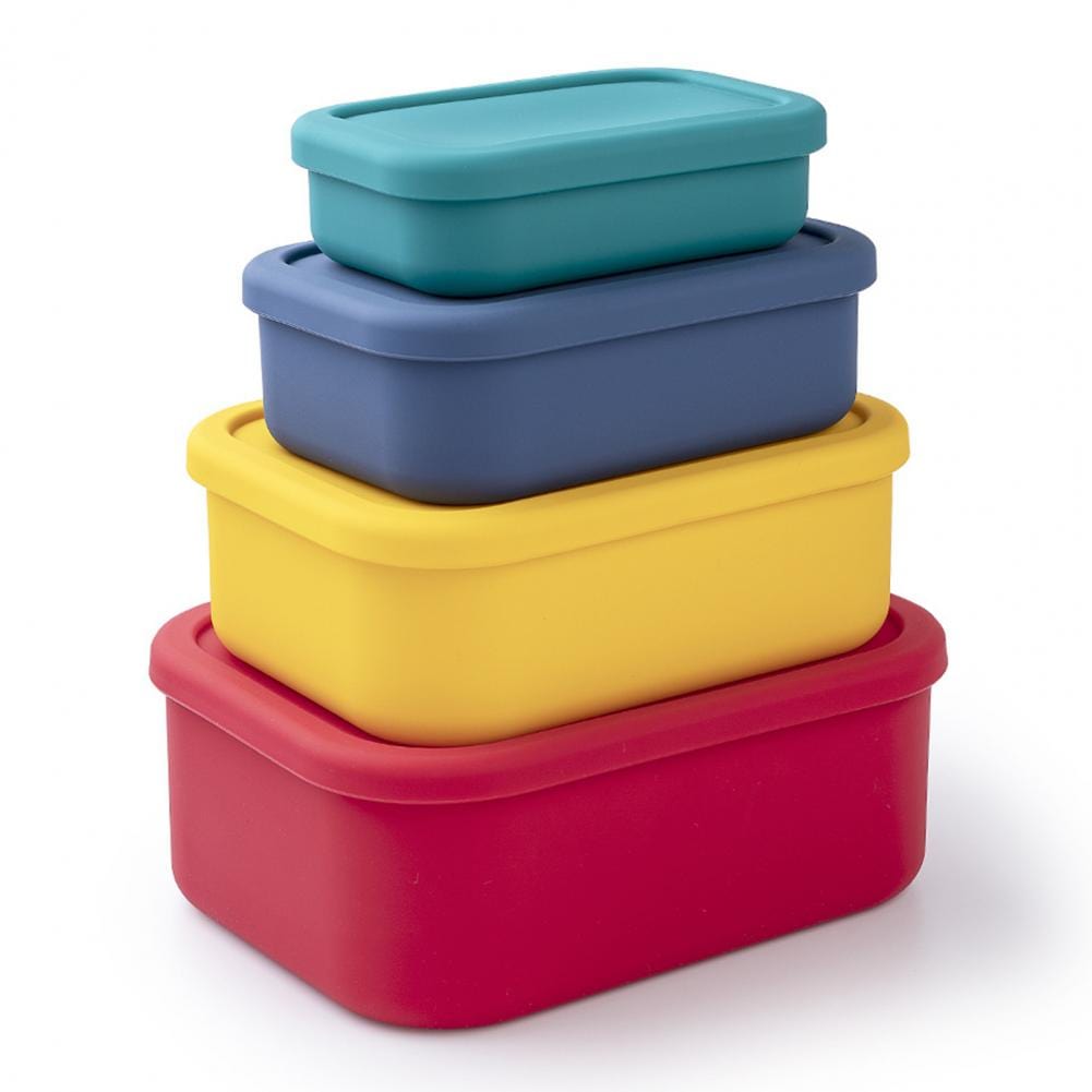 Stackable Silicone Lunchbox – BPA-Free, Microwave Safe
