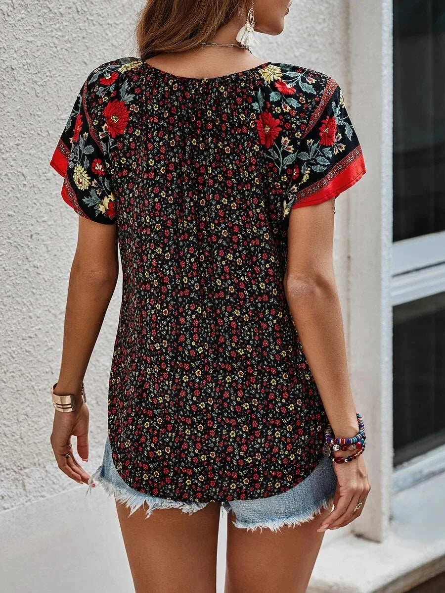 Women Boho Floral Blouse | Mavis