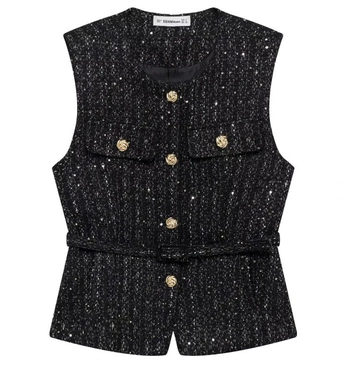 Variant image for Women Vest Beige Cotton | Elegant Socialite-3