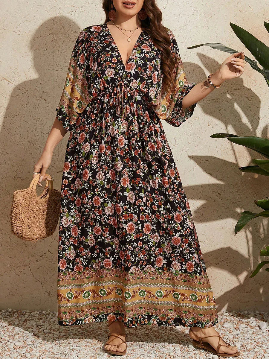Women Boho Floral Maxi Dress | Samantha