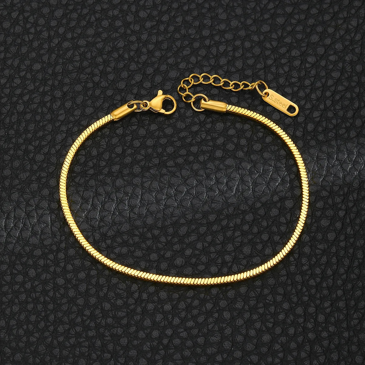 Men's Bracelet Stainless Steel Square Snake Bone Chain | Trendsetter-4