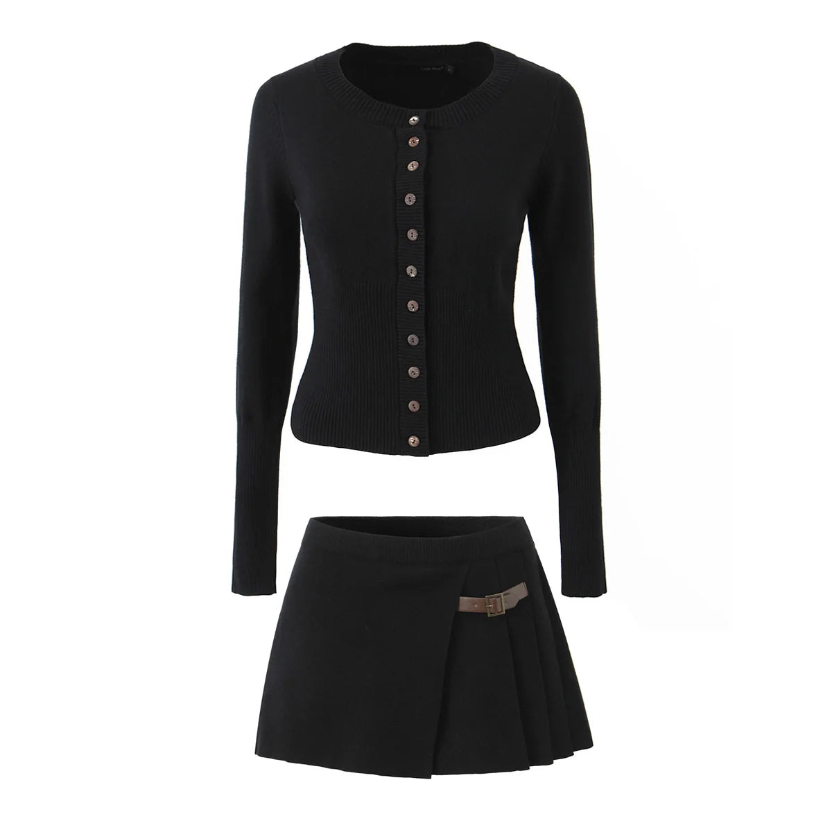 Women Ribbed Button-Up Cropped Cardigan | Elenora