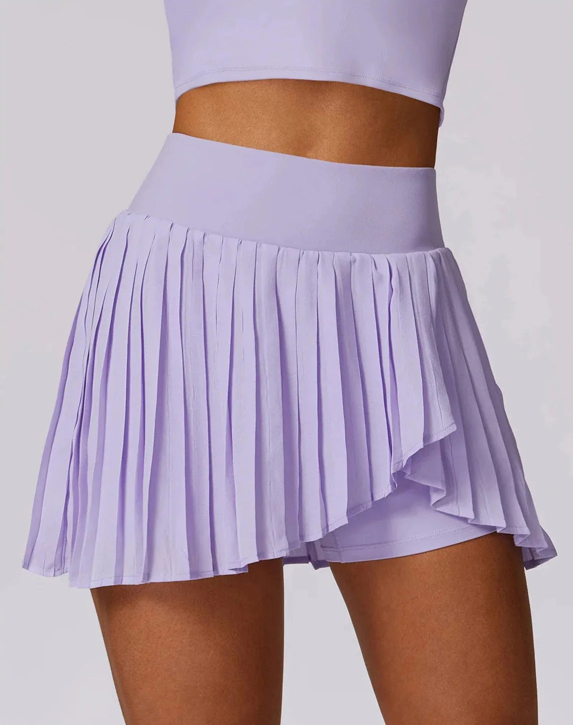 Variant image for Women Tennis Skirt White Nylon Spandex | Emily-1