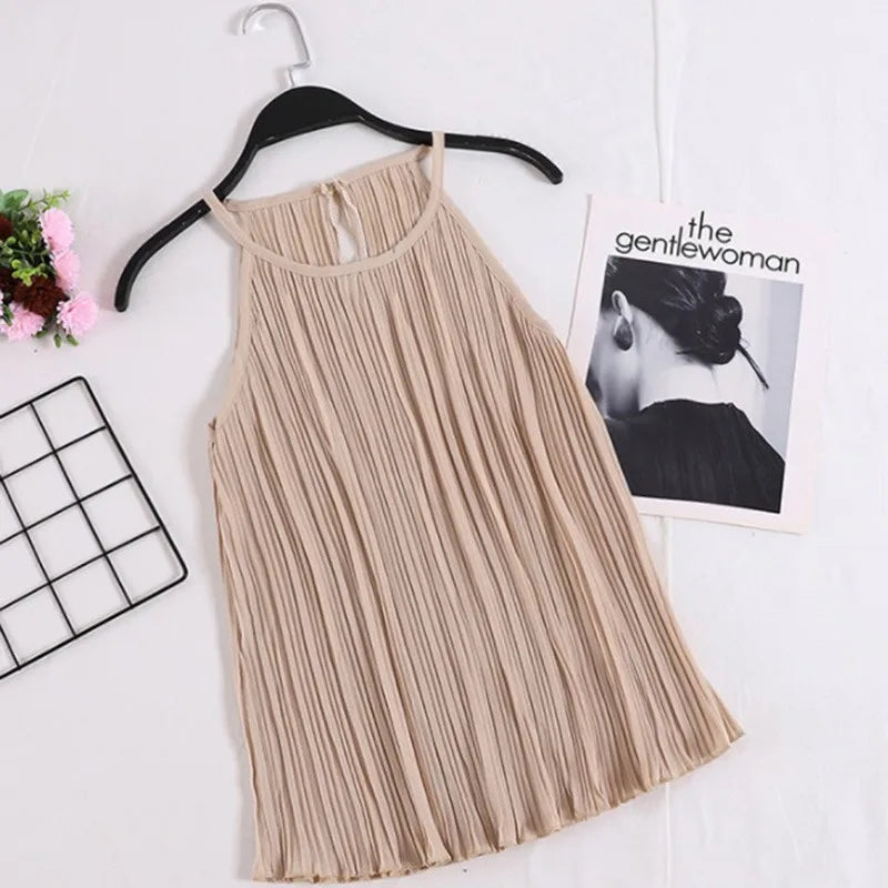 Variant image for Women Tank Top Amber Chiffon | Summer Chic-5